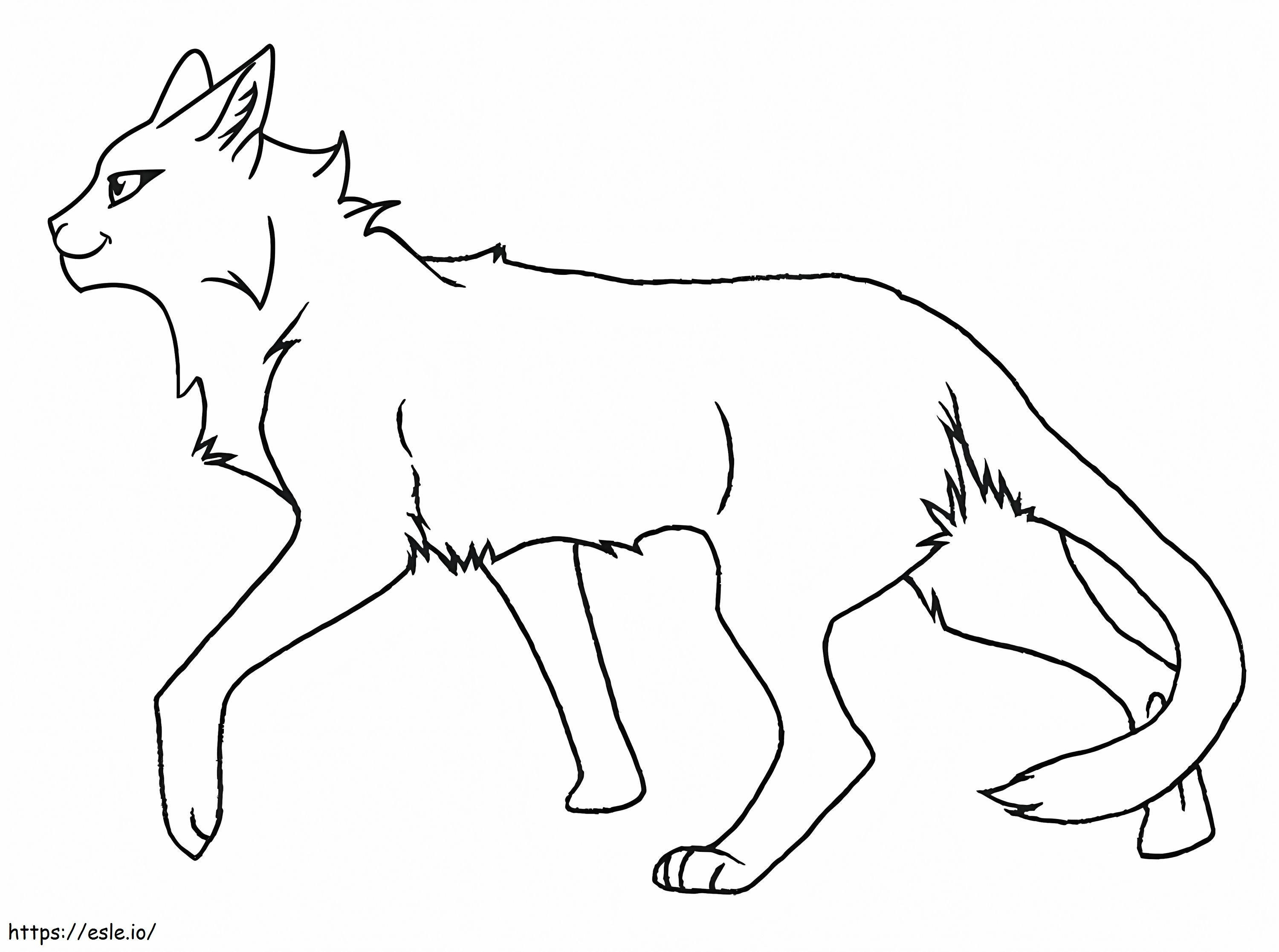 Awesome Warrior Cat coloring page