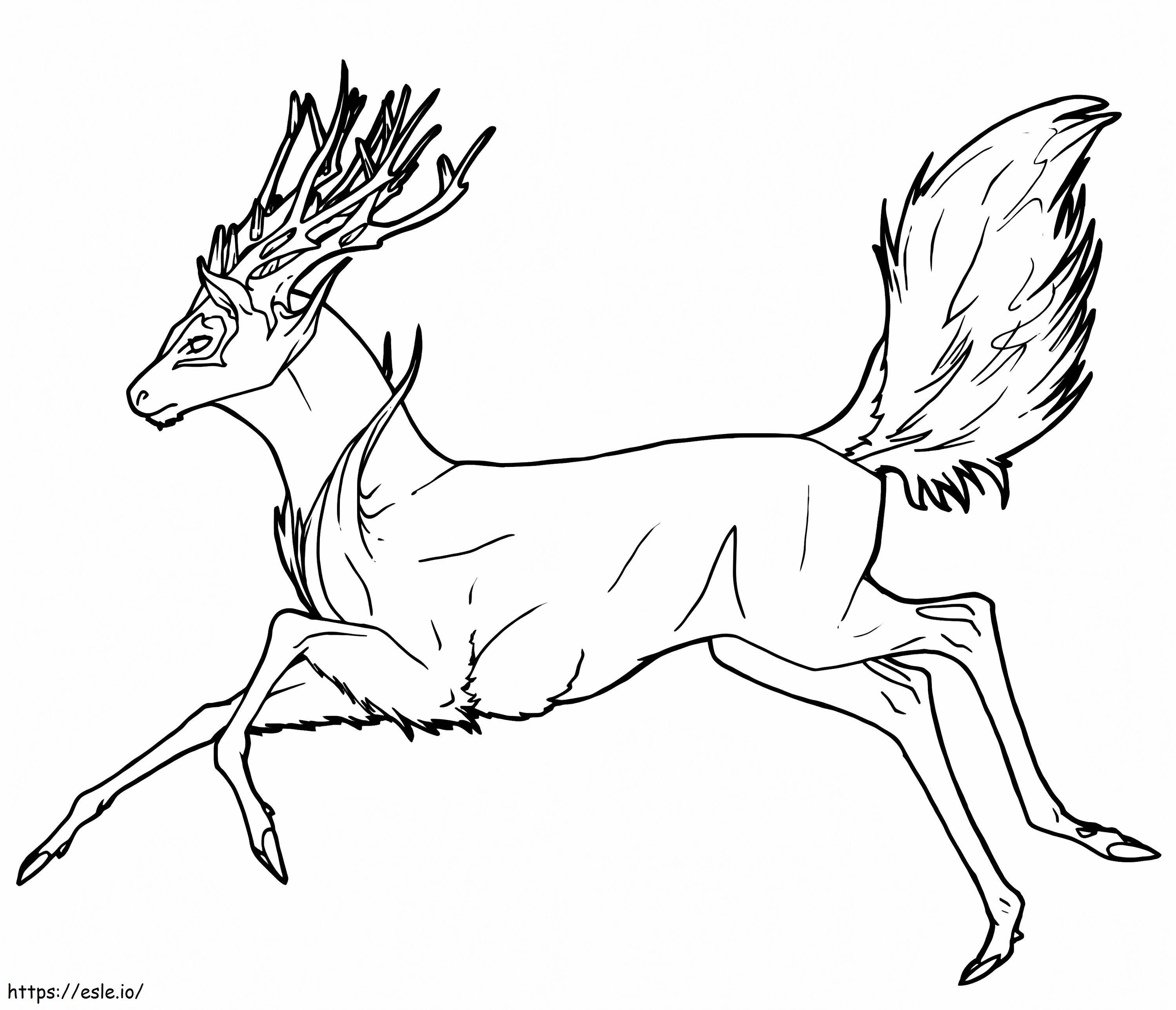 Pokémon Xerneas läuft ausmalbilder