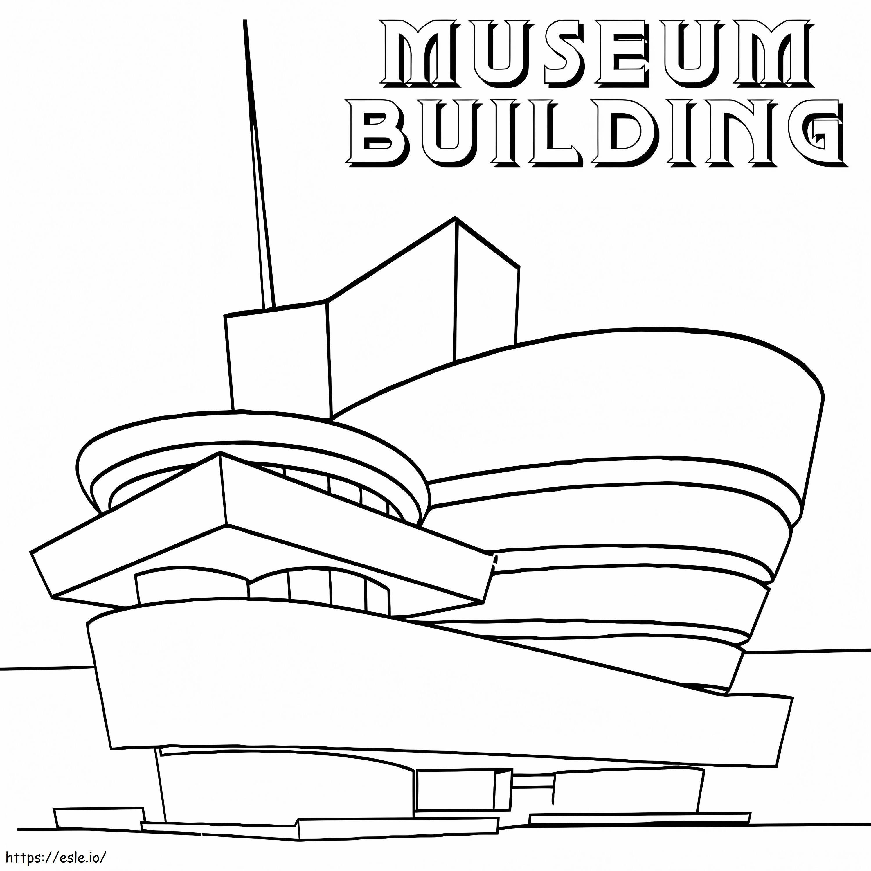 Coloriage Bâtiment du musée à imprimer dessin