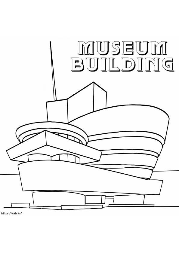 Edificio del museo para colorear