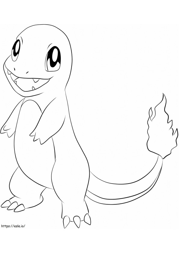 Cute Charmander coloring page