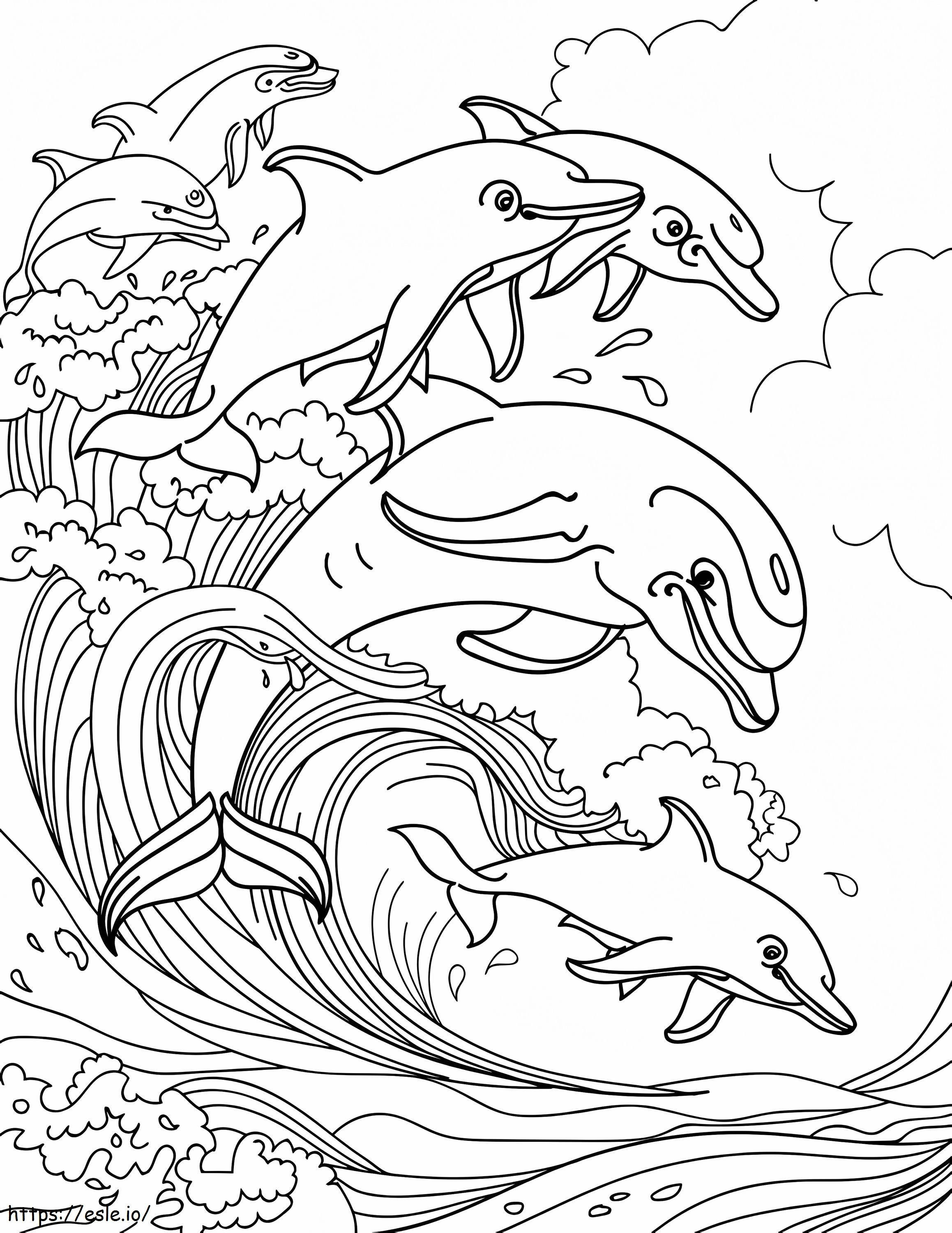 Cool The Dolphin coloring page