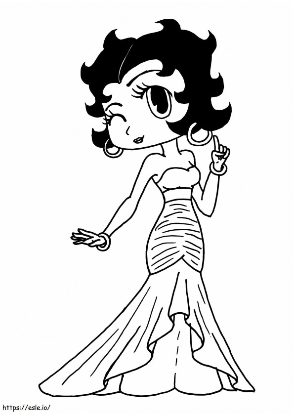 Beautiful Betty Boop coloring page