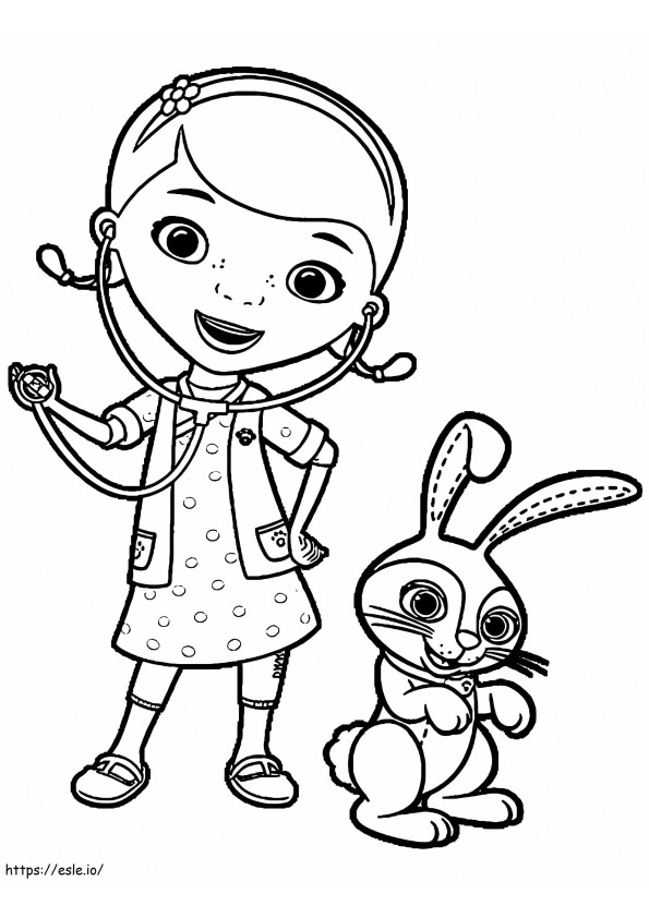 Doc McStuffins And Carrots coloring page