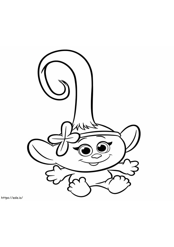 Cute Baby Poppy coloring page