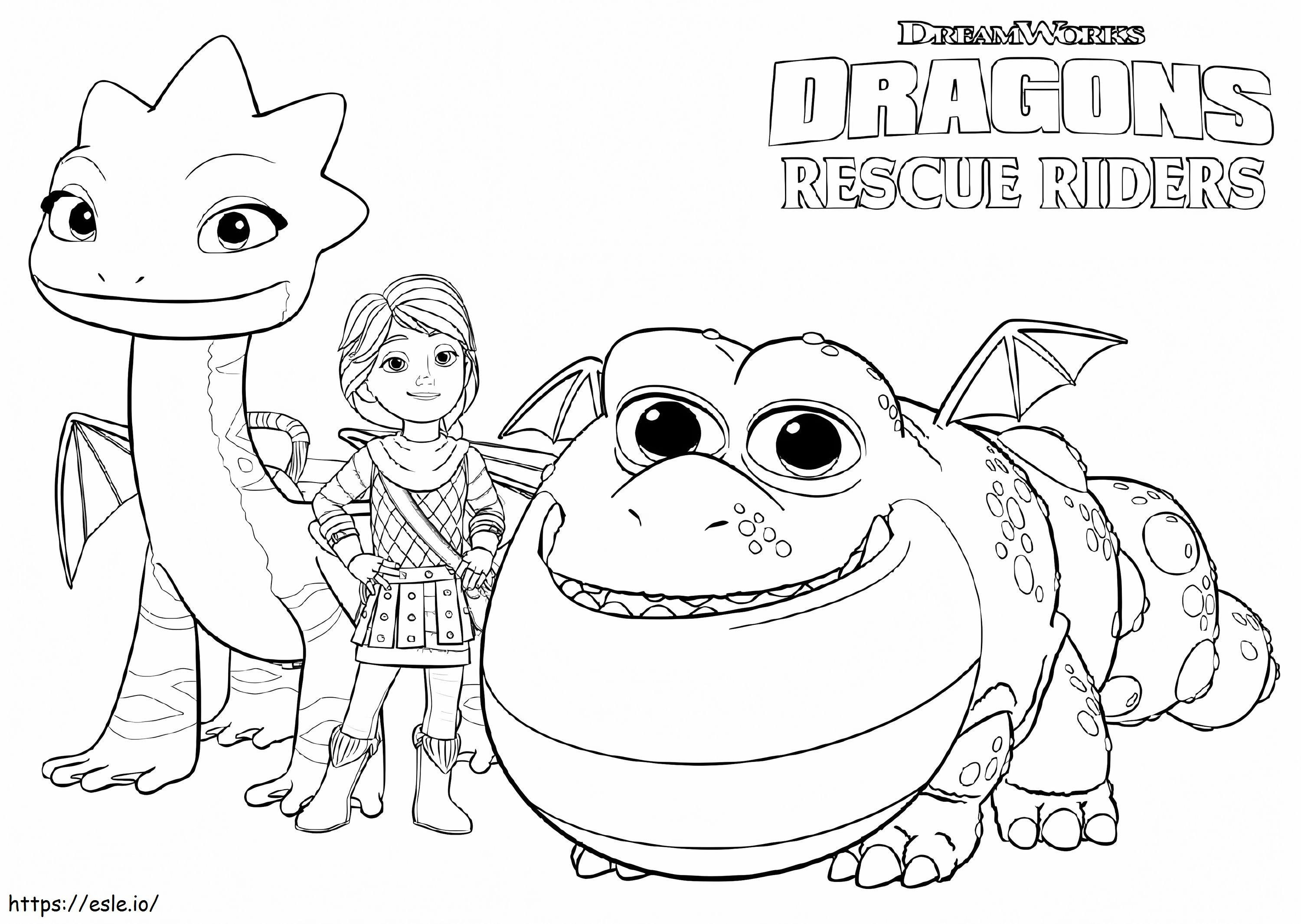 Dragons Rescue Riders pentru a imprima de colorat