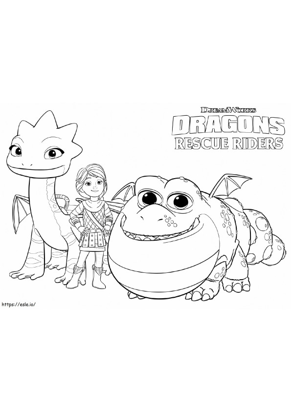 Dragons Rescue Riders pentru a imprima de colorat
