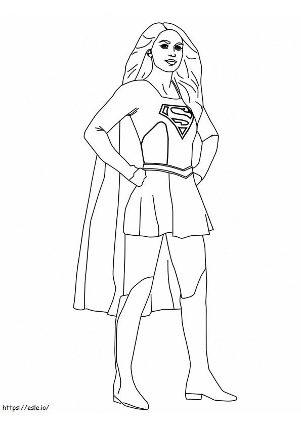 Supergirl para colorir