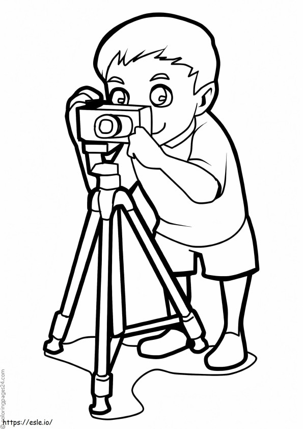 Young Photographer coloring page
