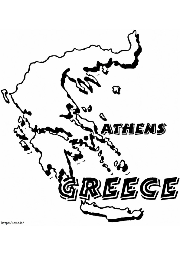 Map Of Greece coloring page