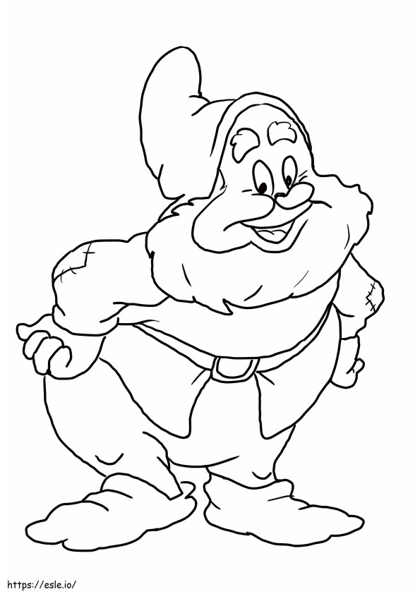 Happy Dwarf 1 coloring page