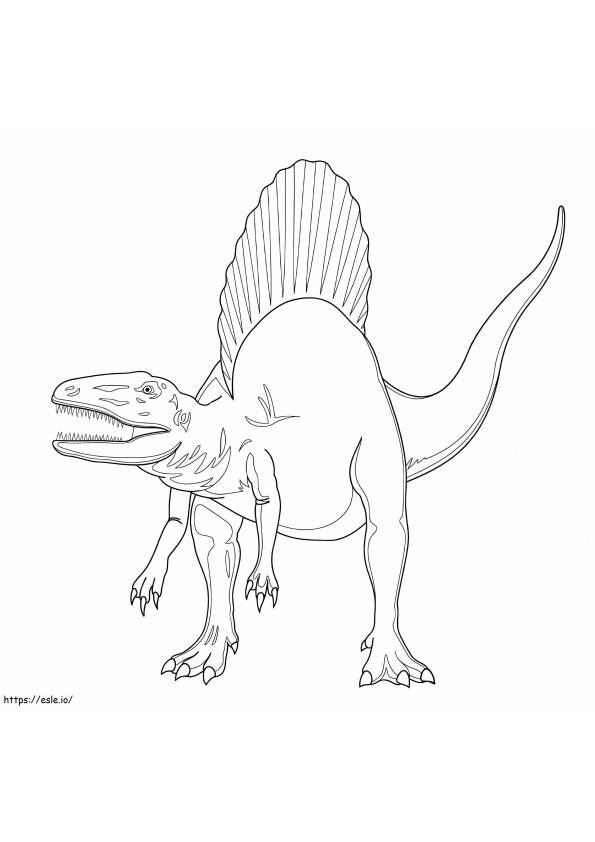 スピノサウルス 7 ぬりえ - 塗り絵