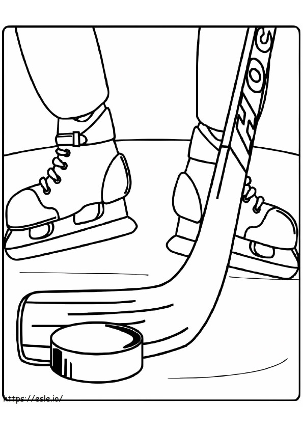 Basic Hockey coloring page