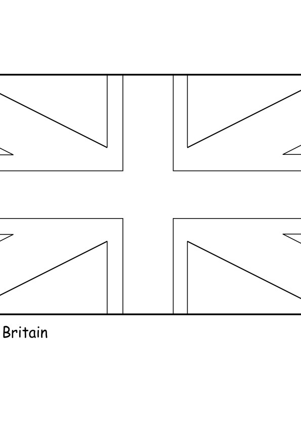 Flag of Great Britain to print and color image for free