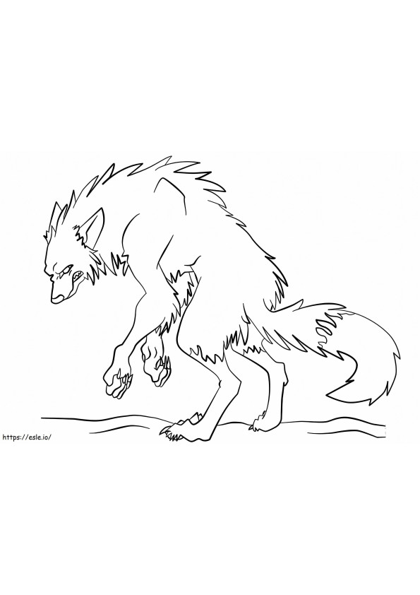 Angry Werewolf Coloring Page coloring page