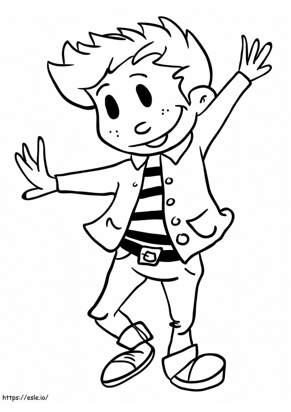 Funny Dancer coloring page