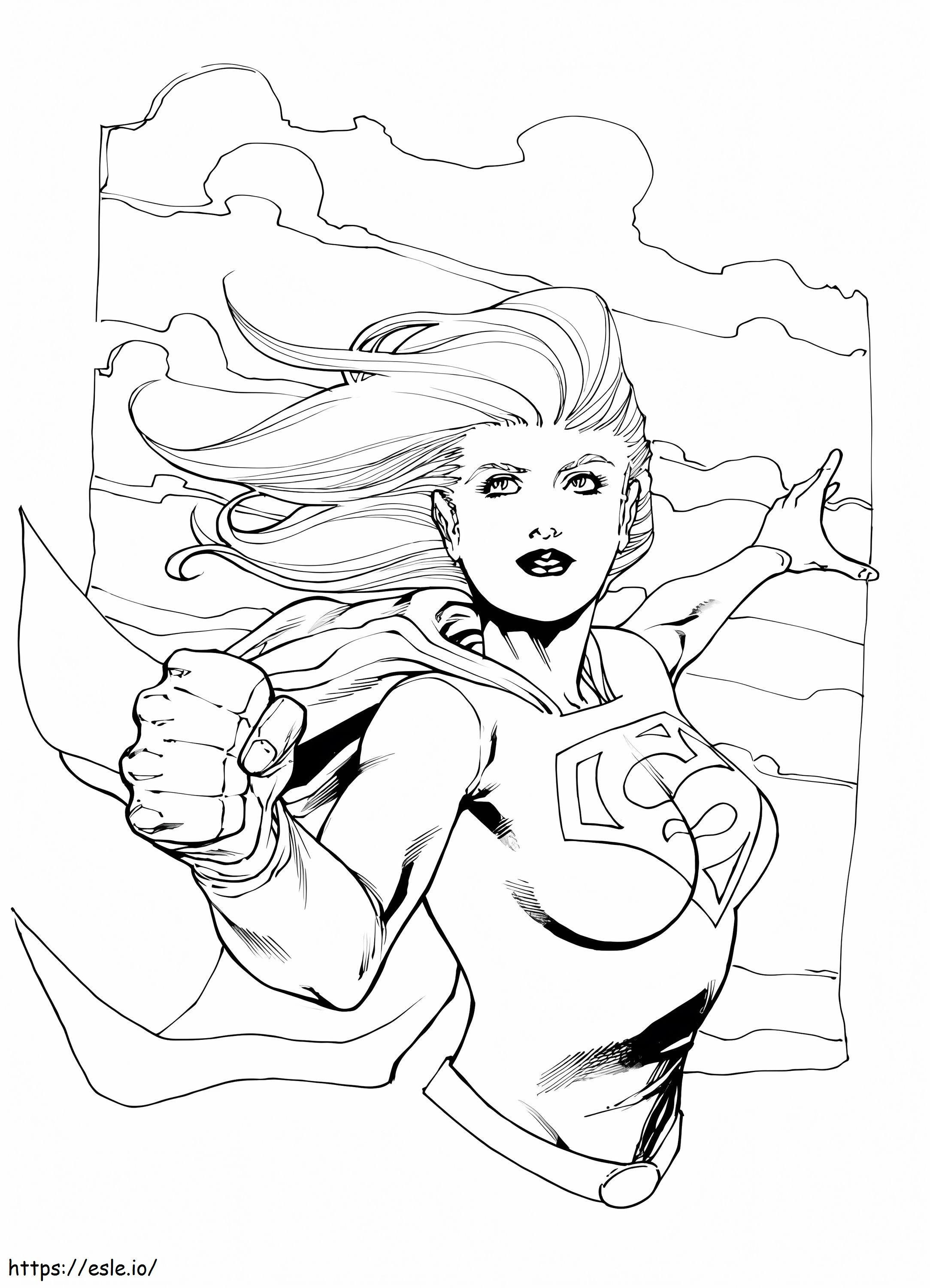 Supergirl 5 para colorir