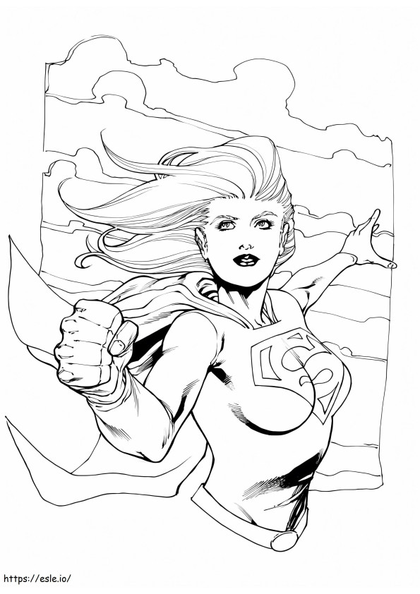 Supergirl 5 coloring page