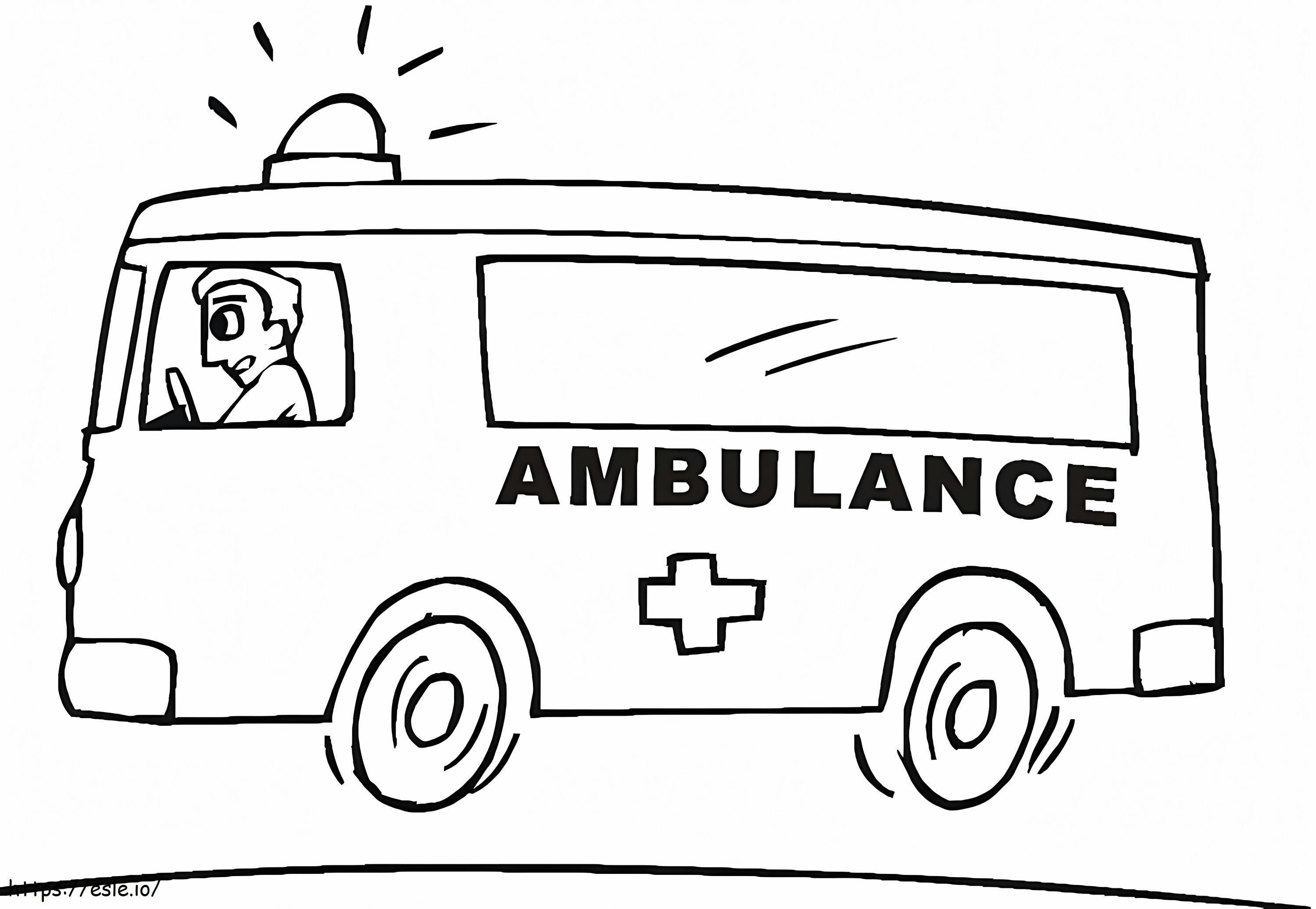 Ambulance 22 coloring page