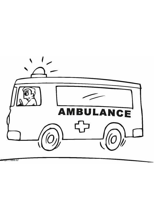 Ambulanța 22 de colorat