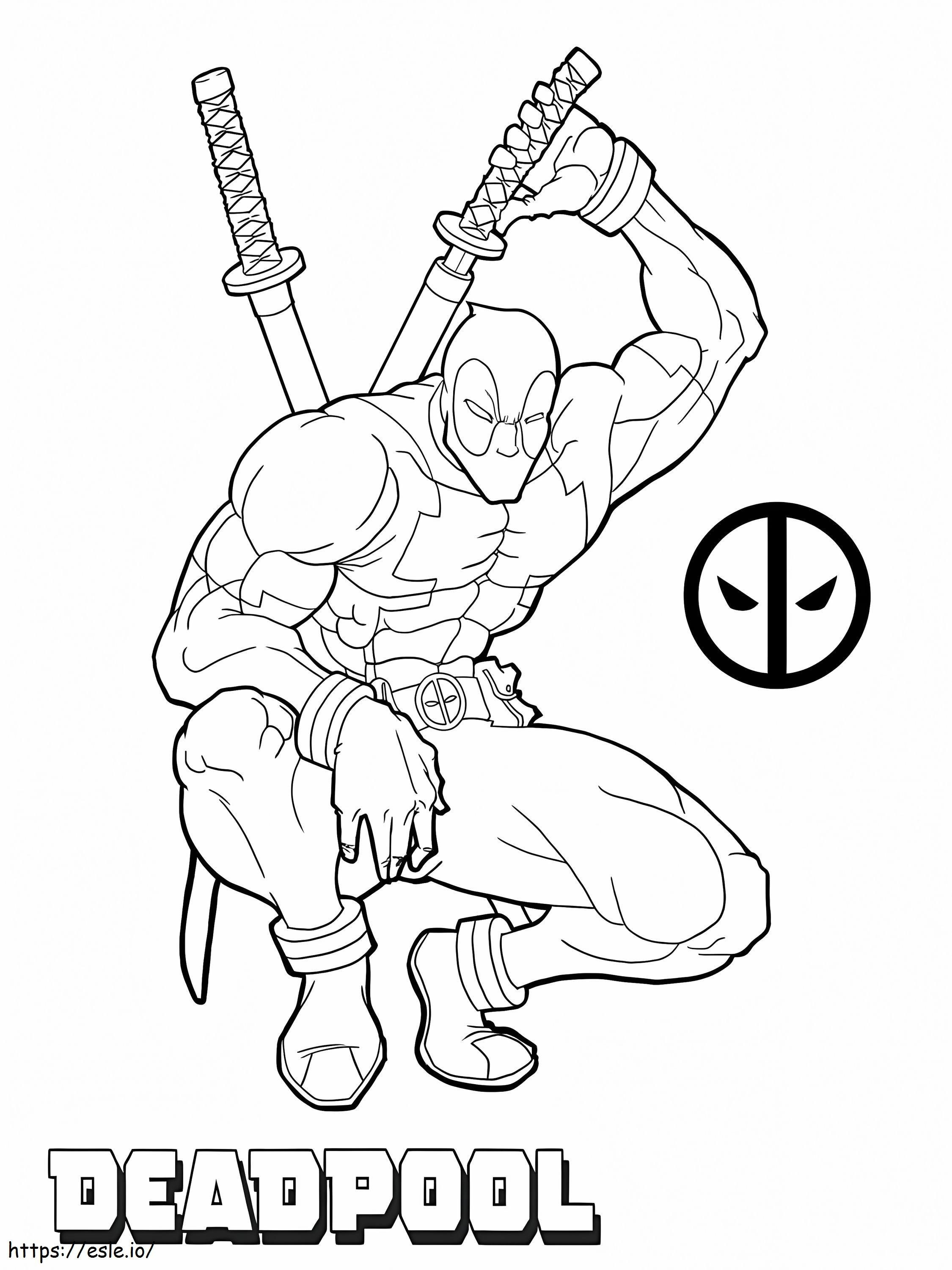 Super Deadpool coloring page