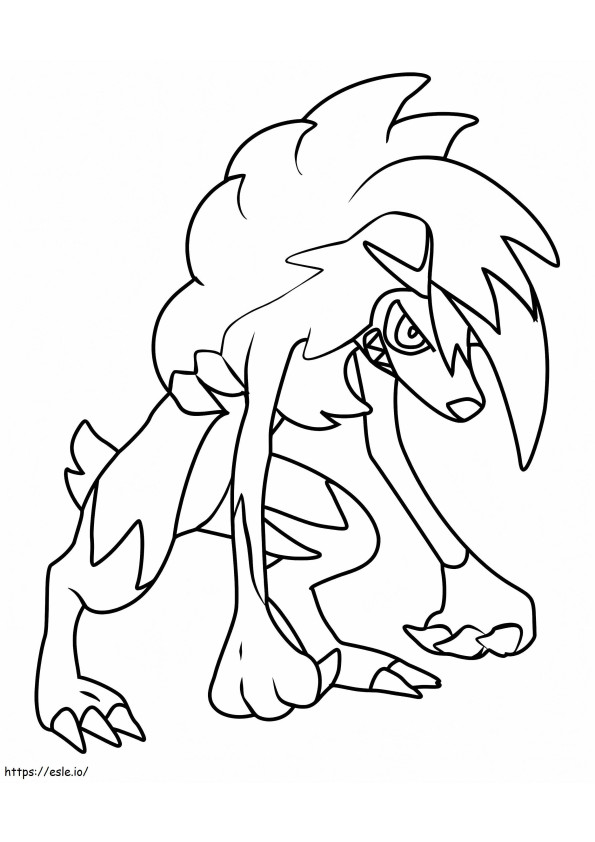 Lycanroc Midnight Form coloring page