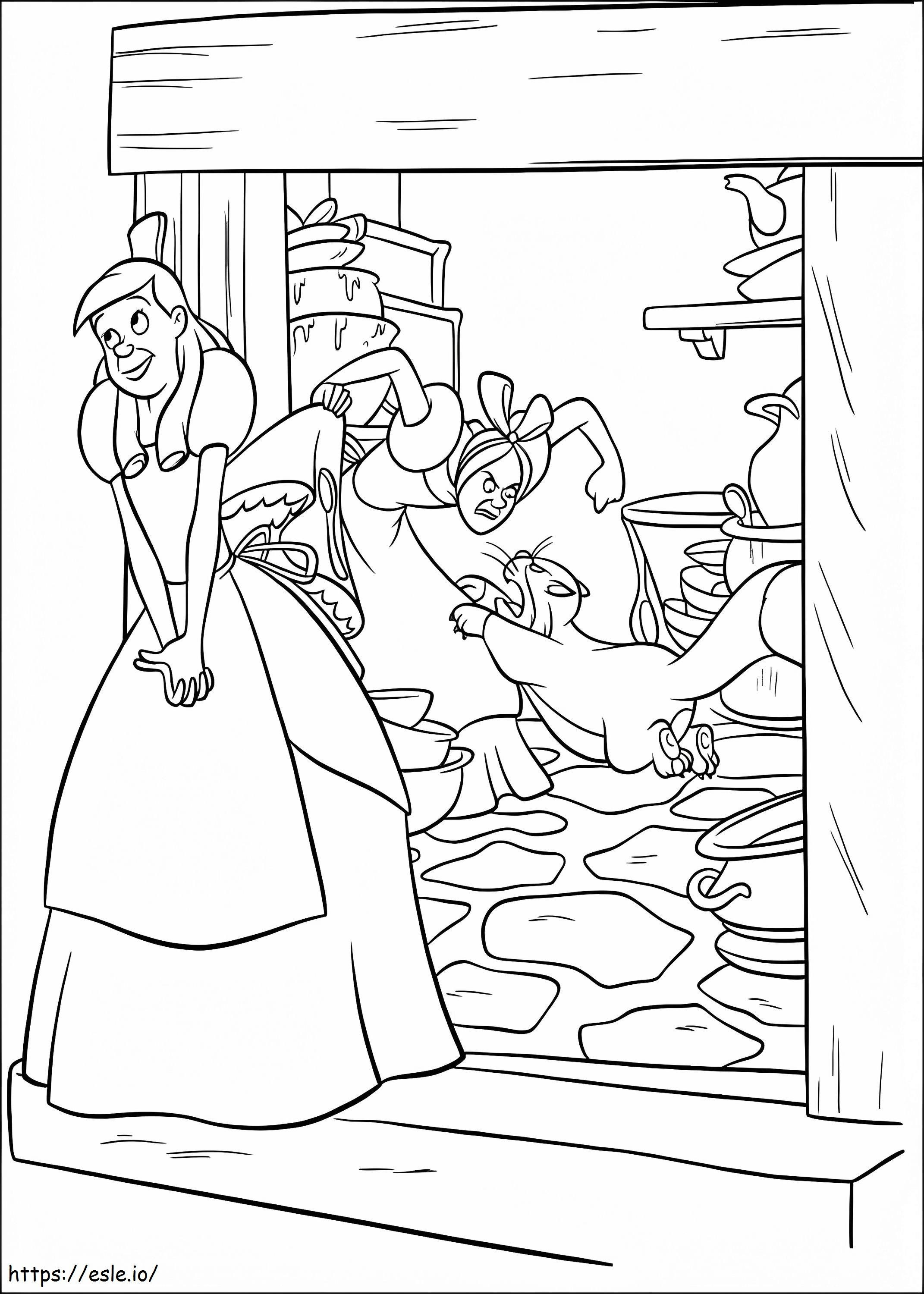 Free Cinderella coloring page