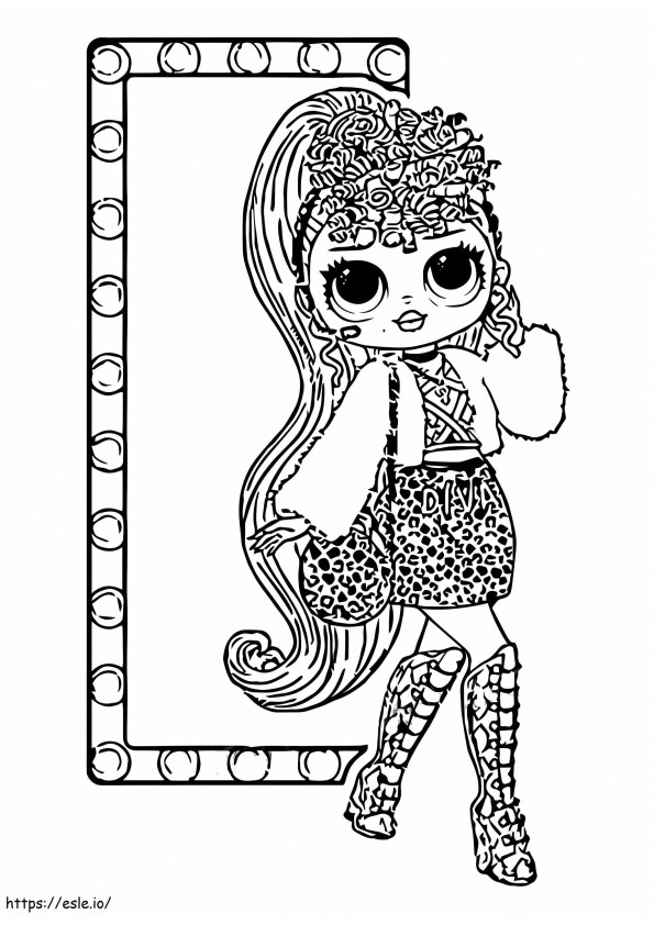 LOL OMG Lady Diva coloring page