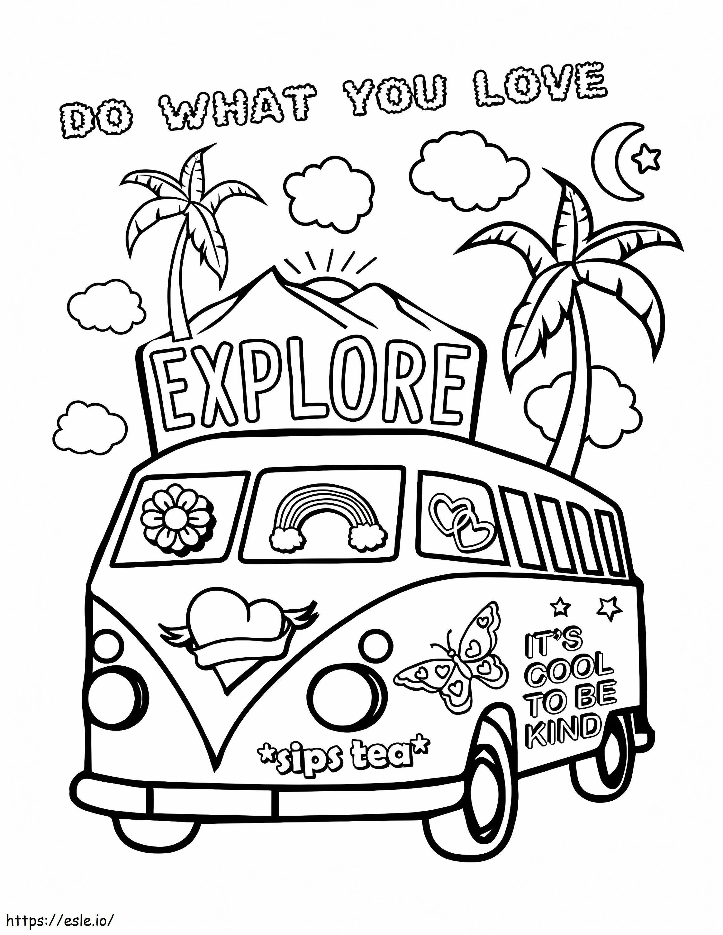VSCO Girl Do What You Love coloring page