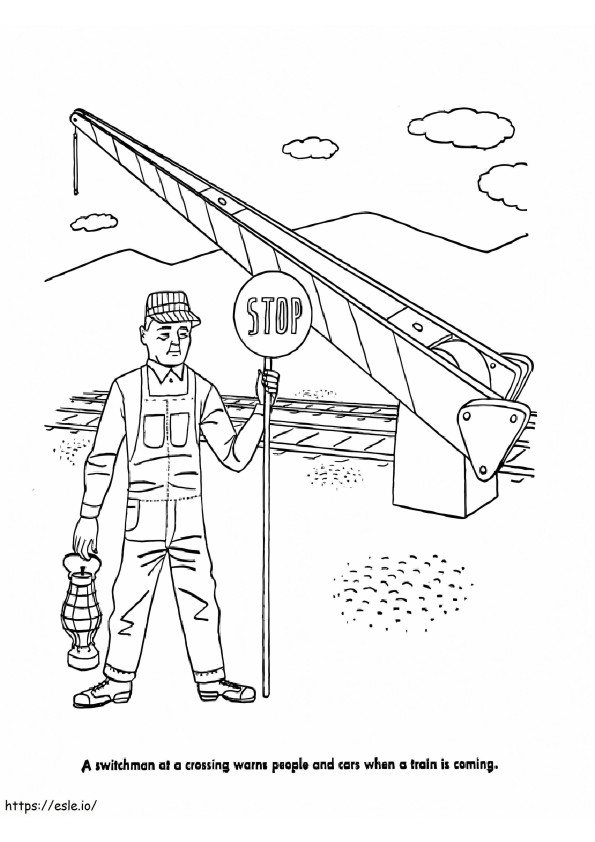 Train Safety Printable coloring page