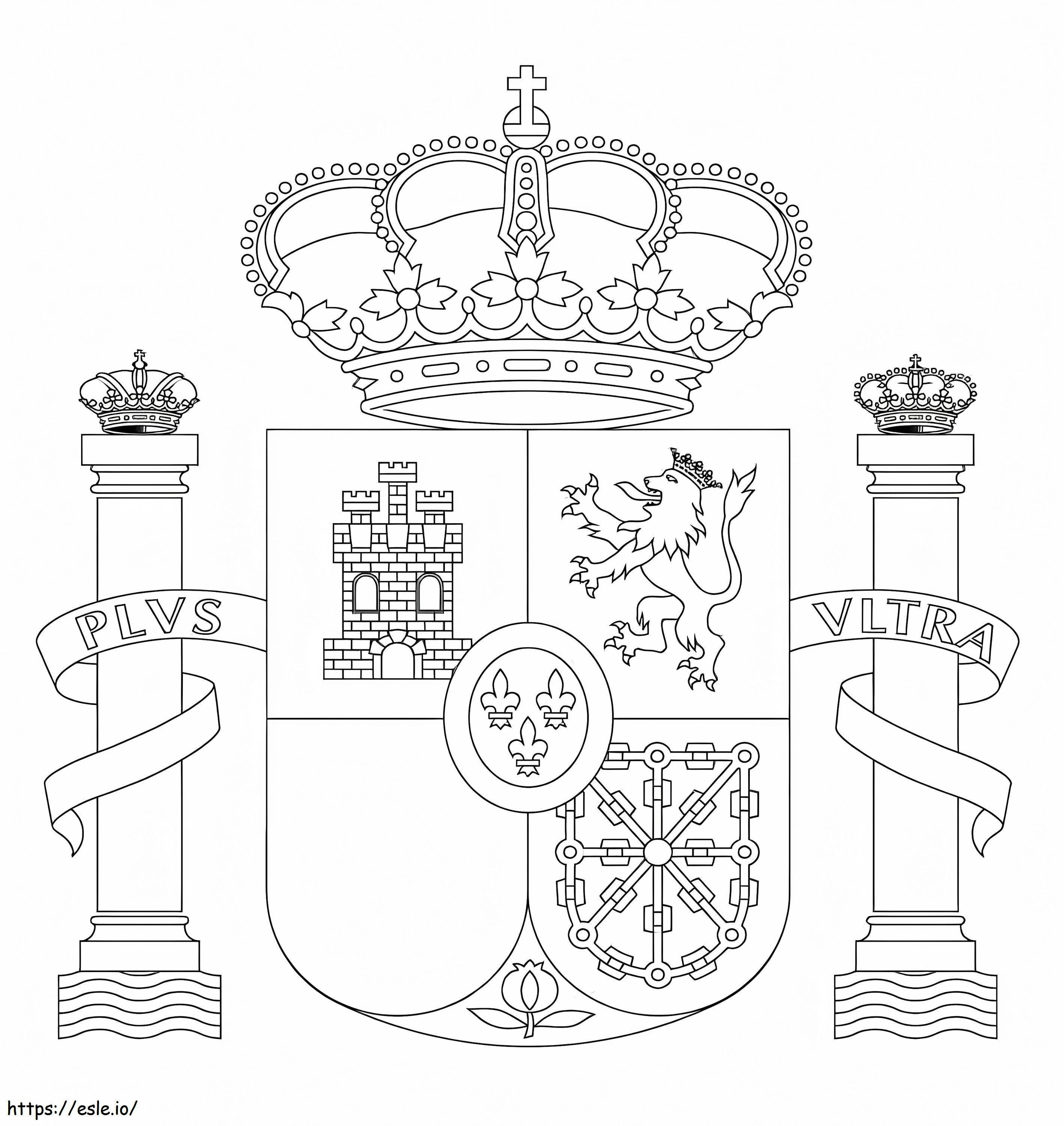 Herb Hiszpanii kolorowanka