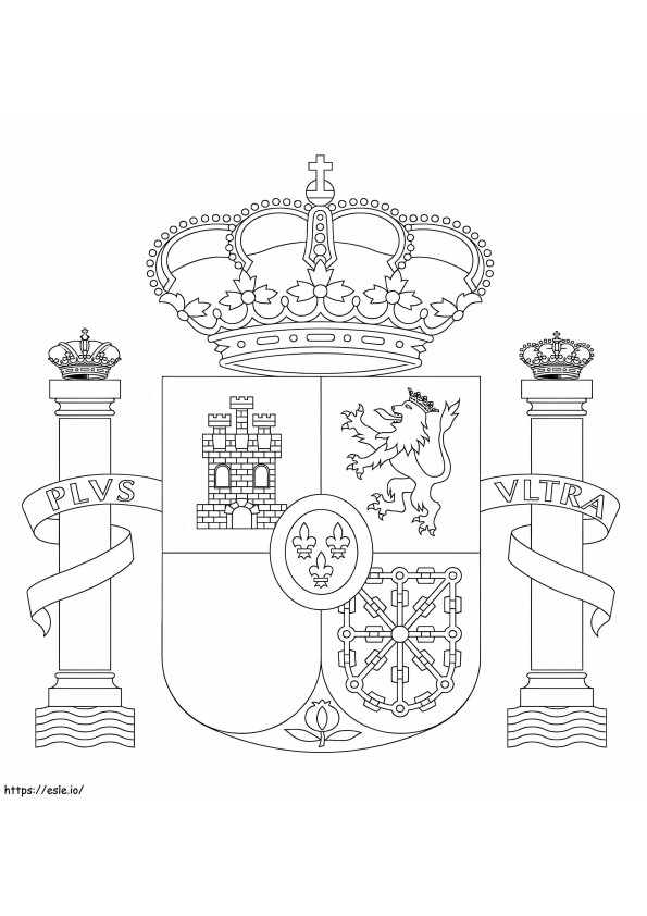 Herb Hiszpanii kolorowanka