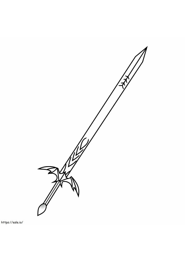 Pedang Ninja Gambar Mewarnai