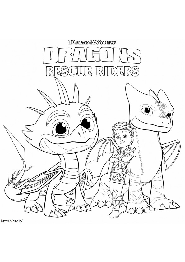 Nyomtatható Dragons Rescue Riders kifestő