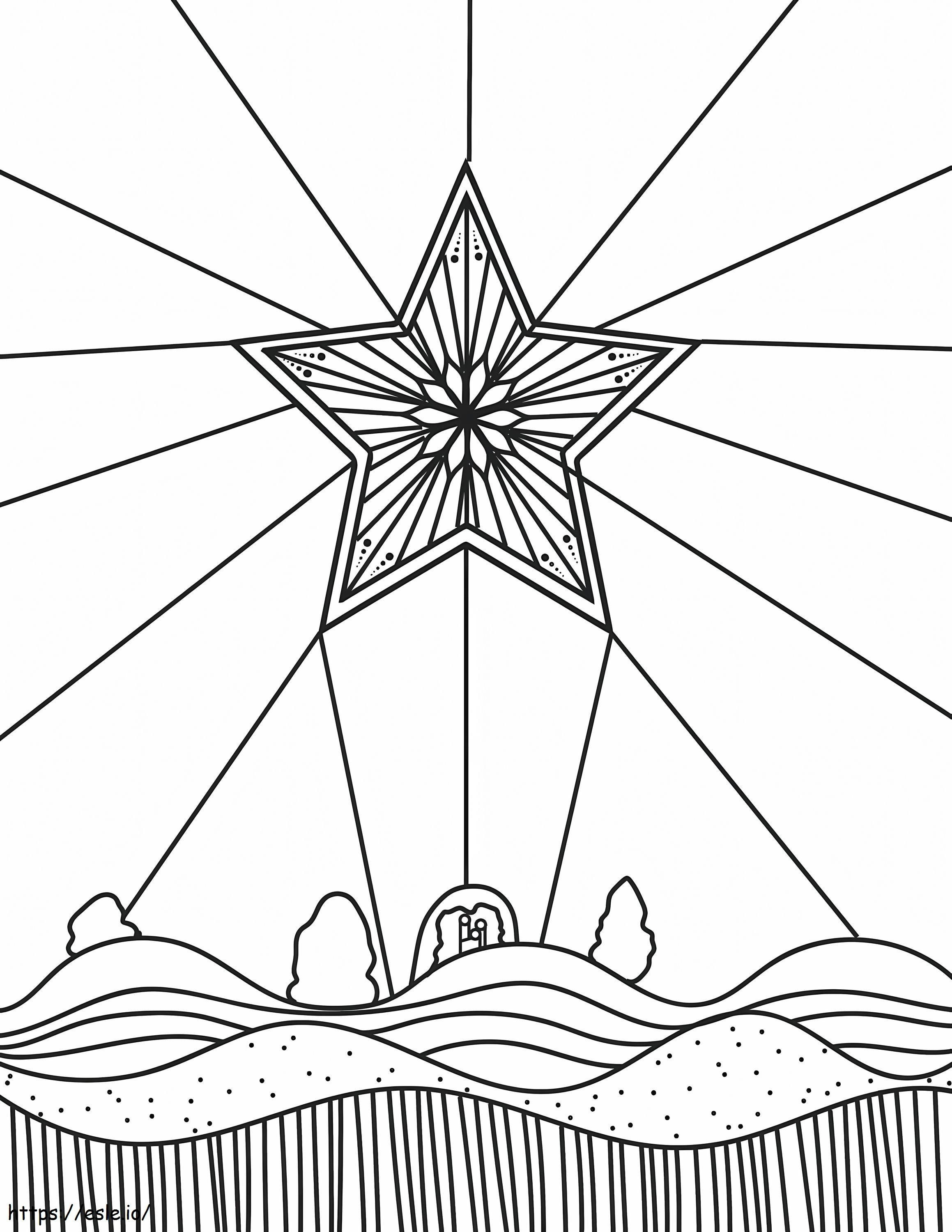 Winter Solstice Star coloring page