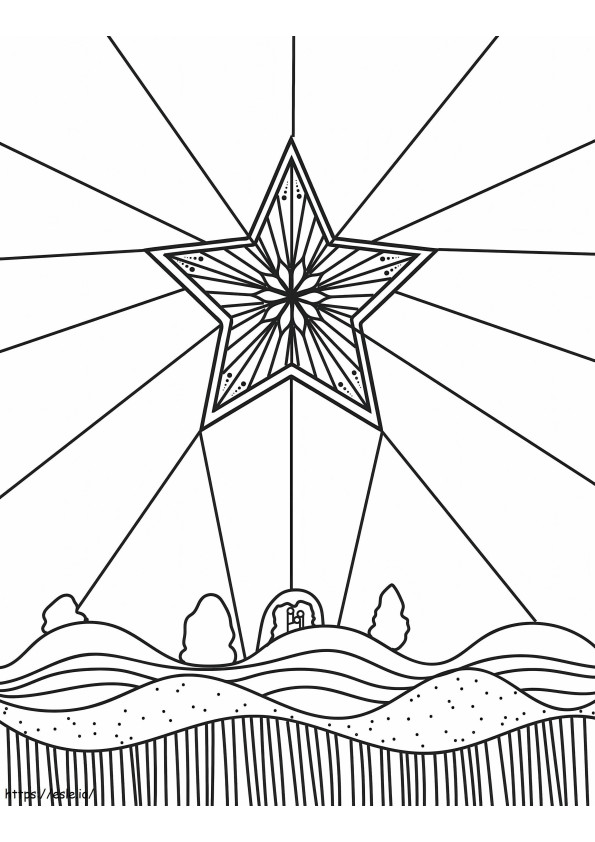 Coloriage Étoile du solstice d'hiver à imprimer dessin