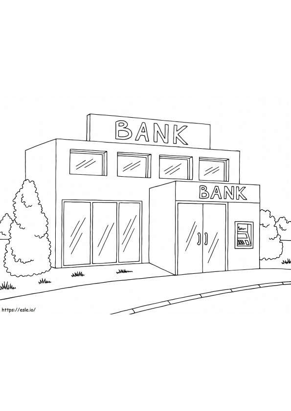 Small Bank coloring page