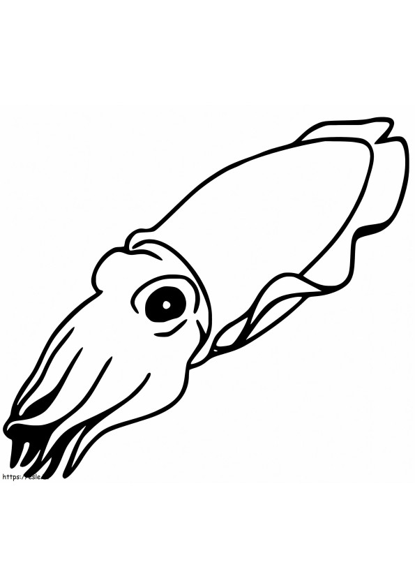 Einfacher Tintenfisch ausmalbilder