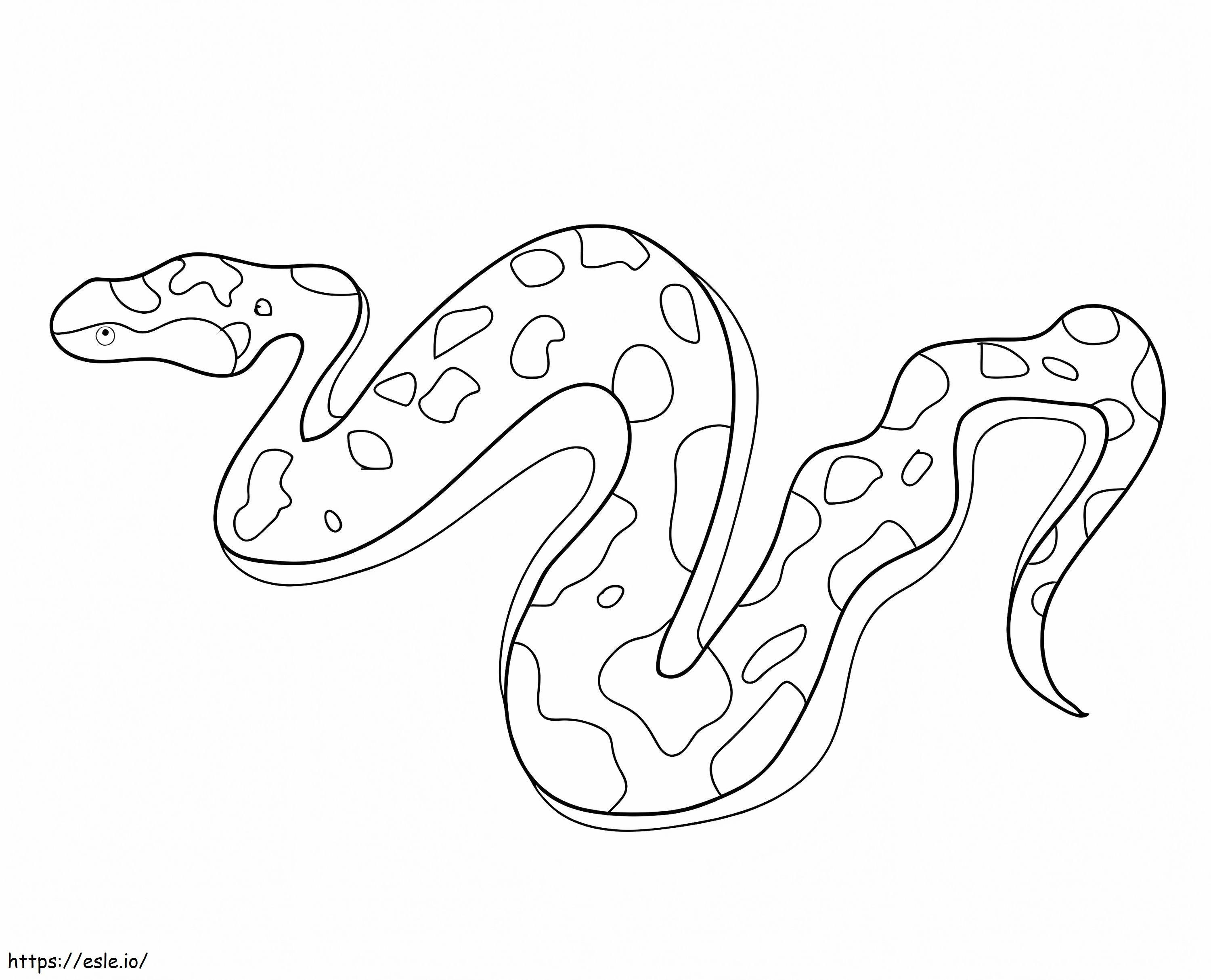 Coloriage Un serpent à imprimer dessin