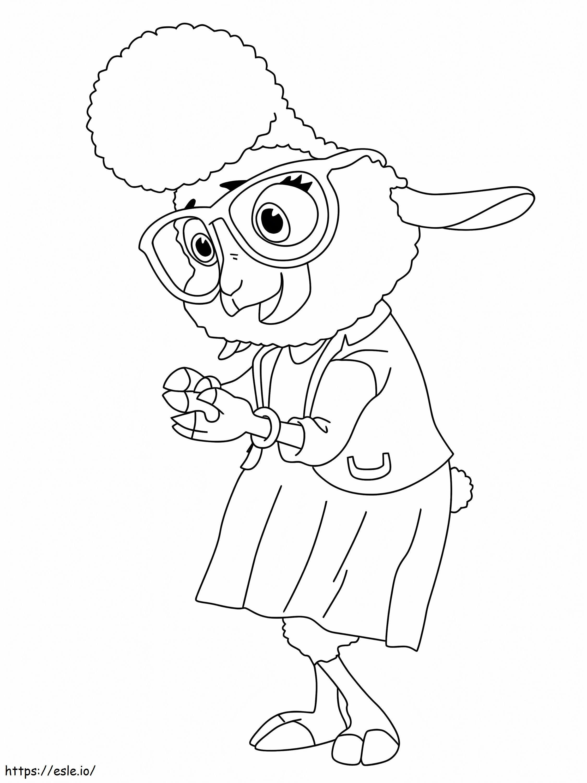 Happy Bellwether coloring page