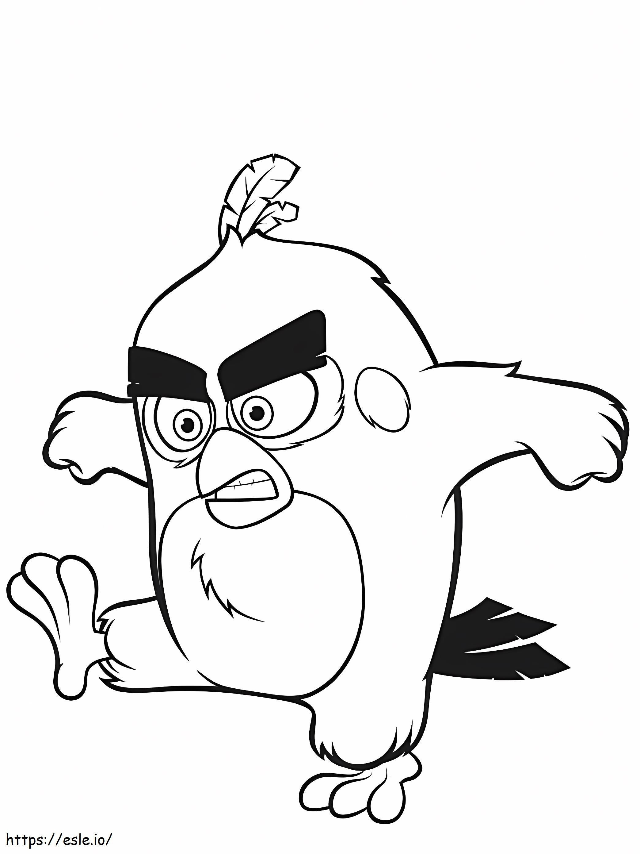 Angry Cool Red Birds coloring page