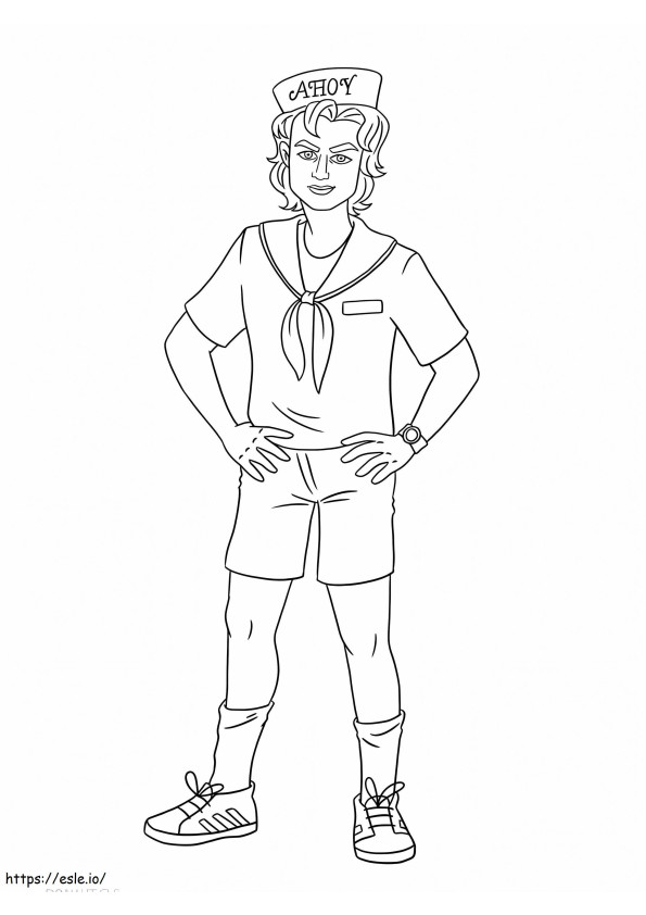 Steve Stranger Things Coloring Page 1 coloring page