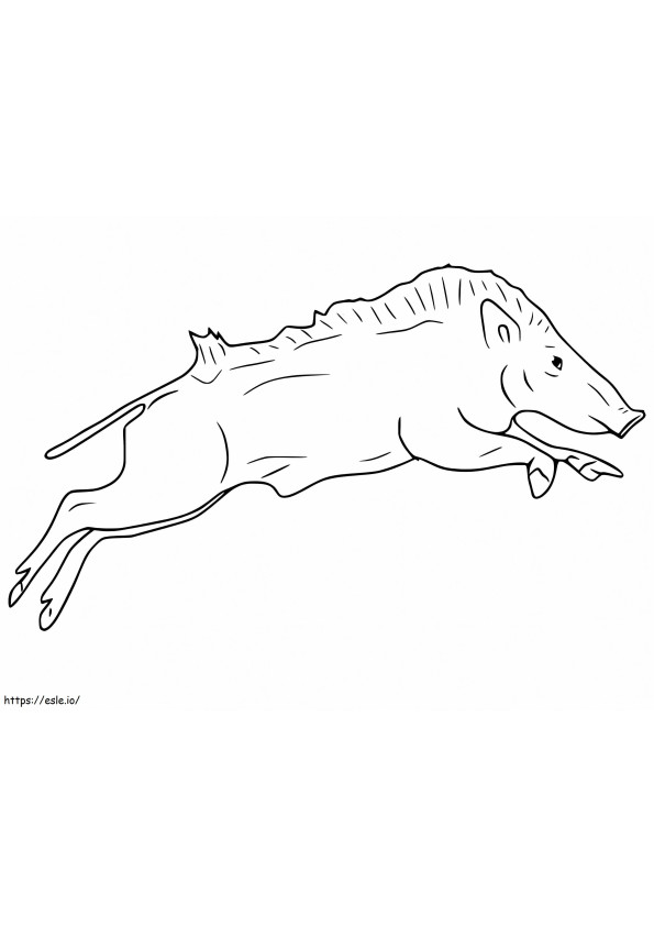 Wildschweinsprung ausmalbilder