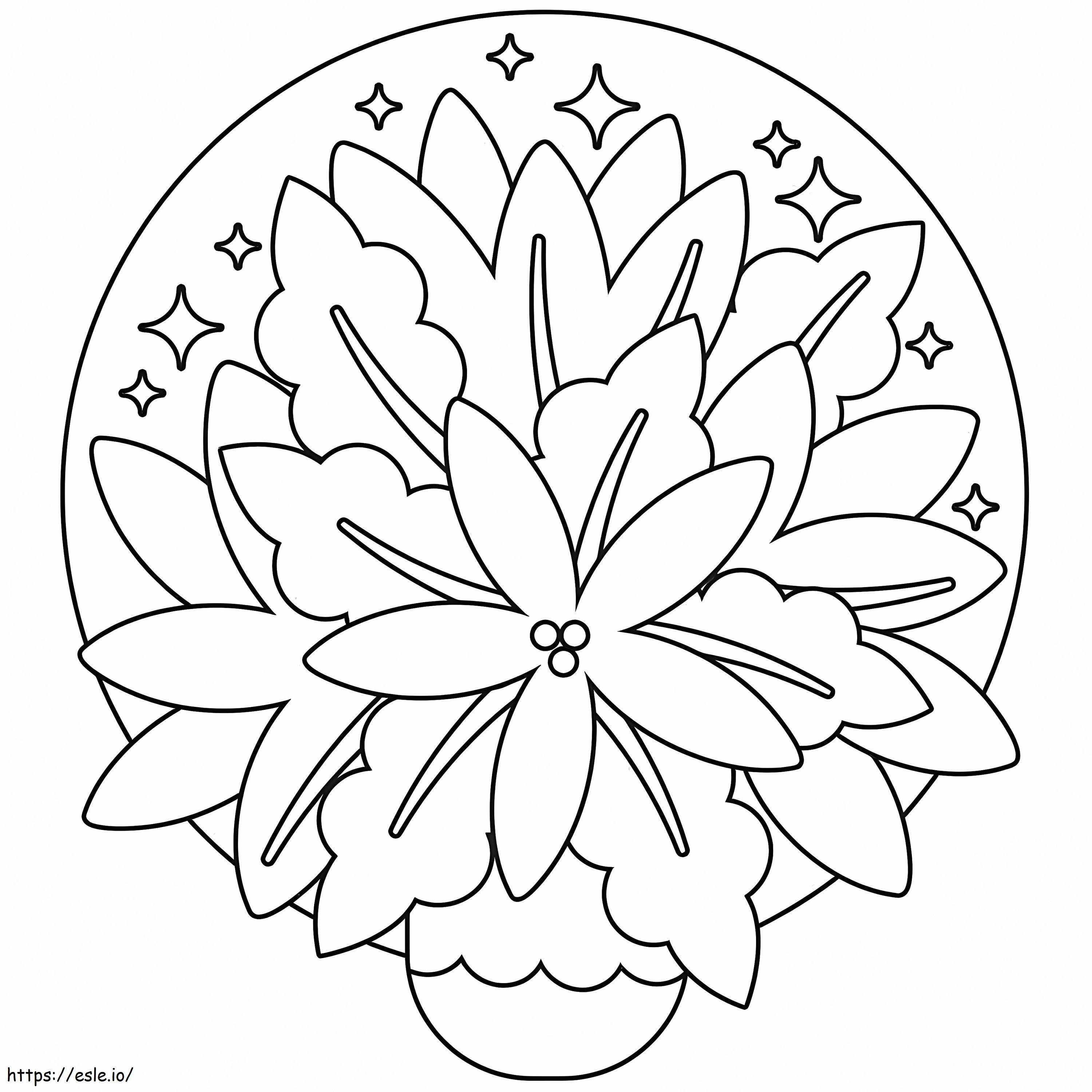 Imprimir flor de pascua para colorear