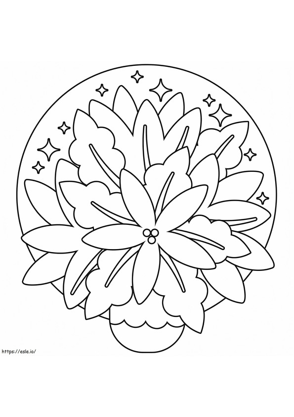 Print Poinsettia coloring page