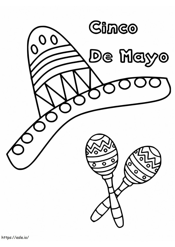 Cinco De Mayo Sombrero 1 coloring page