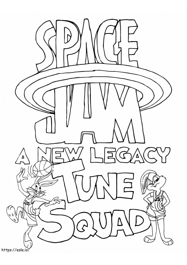Coloriage Affiche Space Jam Un nouvel héritage à imprimer dessin