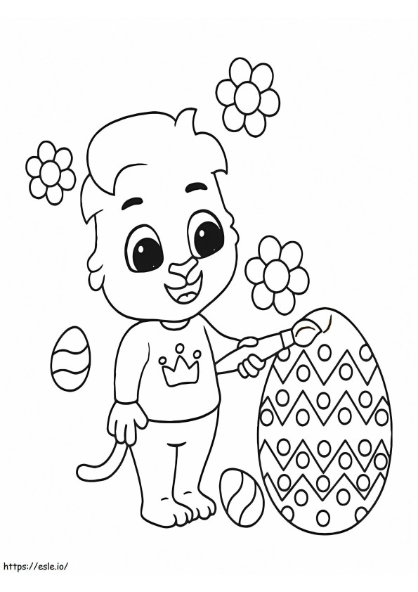 Painted Easter Egg coloring page