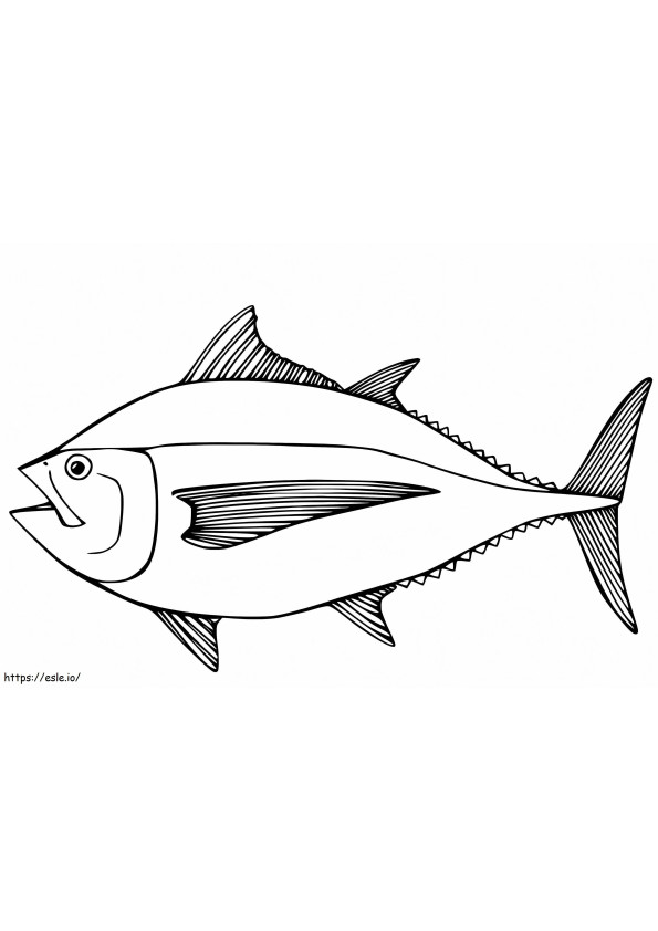 Duży tuńczyk biały kolorowanka