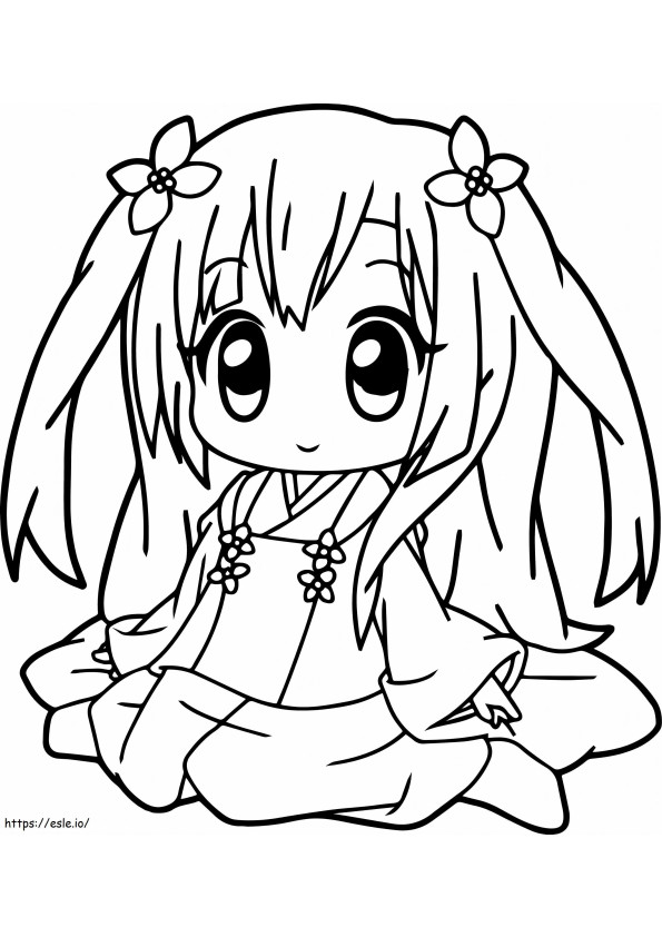 Little Nina Anime Kawaii värityskuva